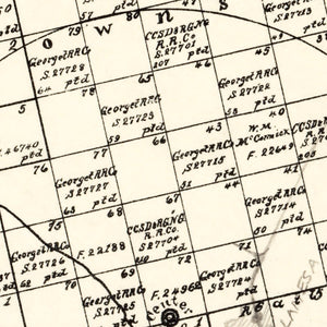 Vintage Map of Dawson County, Texas 1892
