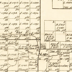 Vintage Map of Gray County, Texas 1888