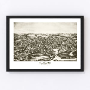 Vintage Map of Houlton, Maine 1894