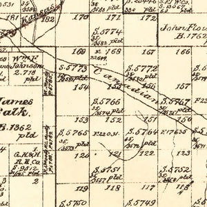 Vintage Map of Hemphill County, Texas 1888