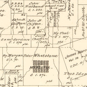 Vintage Map of Harrison County, Texas 1879