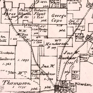 Vintage Map of Jack County, Texas 1876