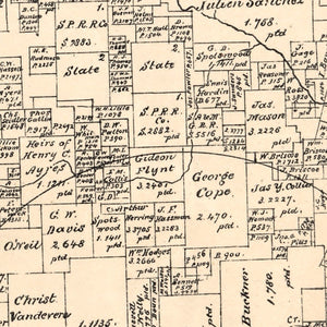 Vintage Map of Jack County, Texas 1879