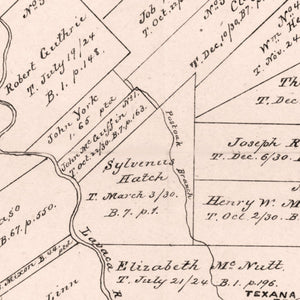Vintage Map of Jackson County, Texas 1880