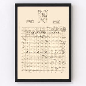 Vintage Map of Jeff Davis County, Texas 1894