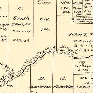 Vintage Map of Jefferson County, Texas 1879