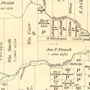 Vintage Map of Jefferson County, Texas 1898