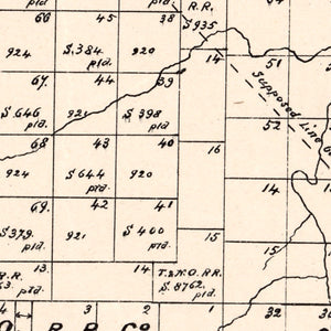 Vintage Map of Jones County, Texas 1879
