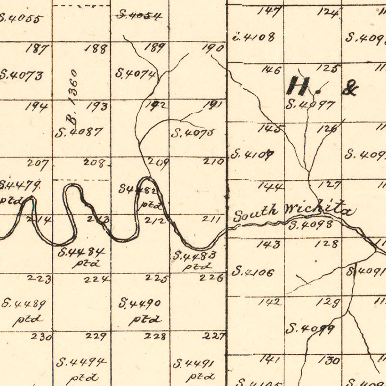 Vintage Map of Knox County, Texas 1879