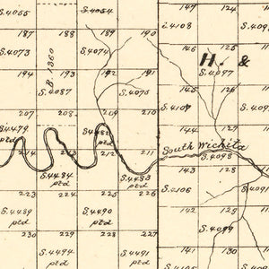 Vintage Map of Knox County, Texas 1879