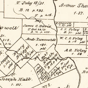 Vintage Map of Lavaca County, Texas 1879
