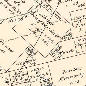 Vintage Map of Lee County, Texas 1879