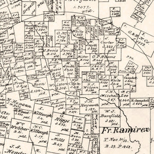 Vintage Map of Leon County, Texas 1879