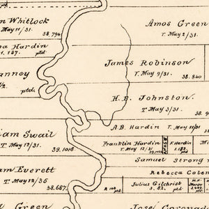 Vintage Map of Liberty County, Texas 1879