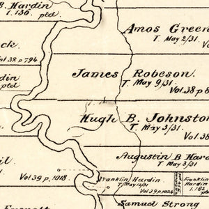 Vintage Map of Liberty County, Texas 1895