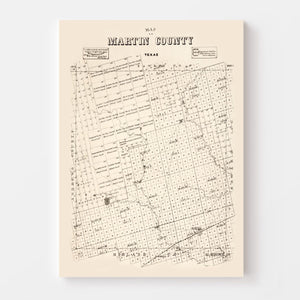 Vintage Map of Martin County, Texas 1894