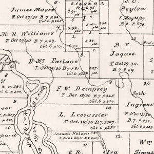 Vintage Map of Matagorda County, Texas 1879