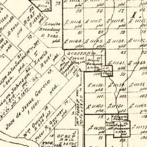 Vintage Map of Maverick County, Texas 1893
