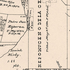 Vintage Map of Nacogdoches County, Texas 1881
