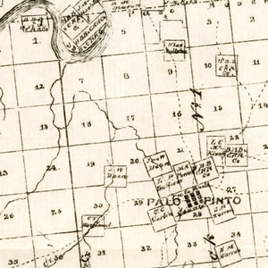 Vintage Map of Palo Pinto County, Texas 1880