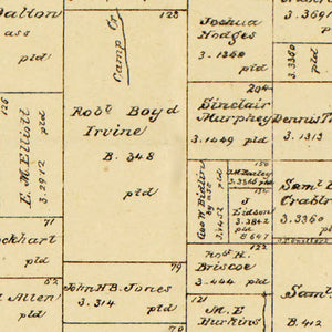 Vintage Map of Rockwall County, Texas 1880