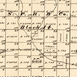 Vintage Map of Sterling County, Texas 1892