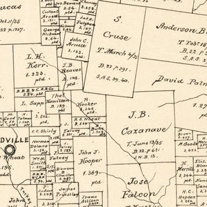 Vintage Map of Tyler County, Texas 1879