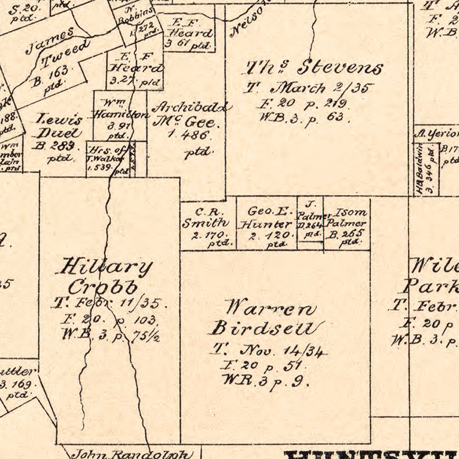 Vintage Map of Walker County, Texas 1879