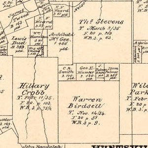 Vintage Map of Walker County, Texas 1879