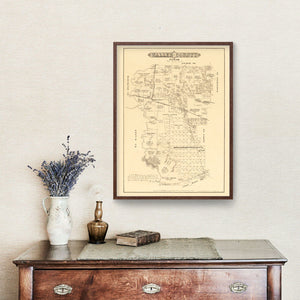 Vintage Map of Waller County, Texas 1879