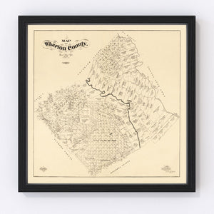 Vintage Map of Wharton County, Texas 1895