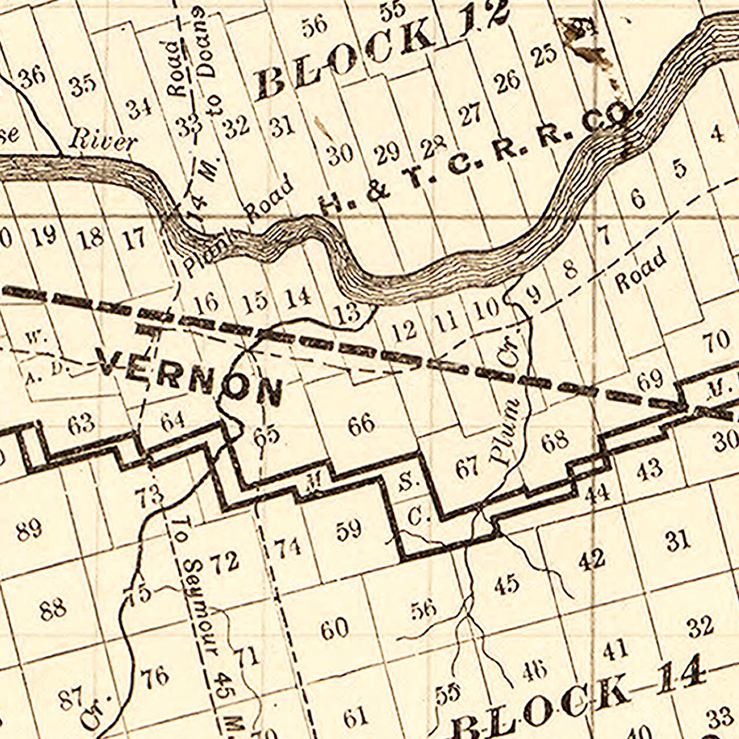 Vintage Map of Wilbarger County, Texas 1887