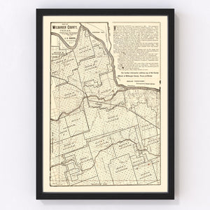Vintage Map of Wilbarger County, Texas 1887
