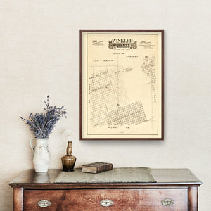 Vintage Map of Winkler County, Texas 1888