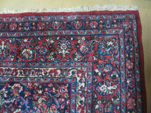 Persian Sarouk Rug 9x12 - Semi Open Field Medallion Carpet