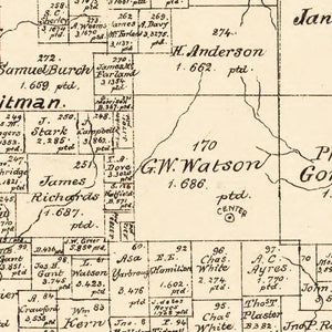 Vintage Map of Wood County, Texas 1879