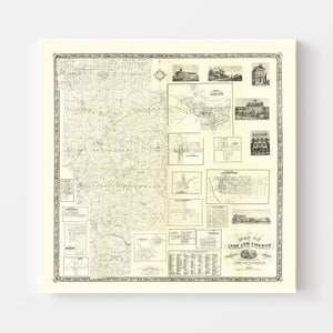 Vintage Map of Ashland County, Ohio 1861