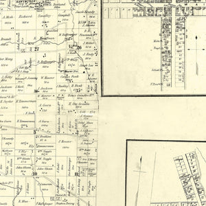 Vintage Map of Ashland County, Ohio 1861