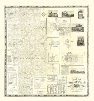 Vintage Map of Ashland County, Ohio 1861