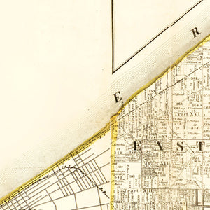 Vintage Map of Cuyahoga County, Ohio 1858