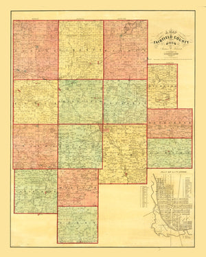 Vintage Map of Fairfield County, Ohio 1848