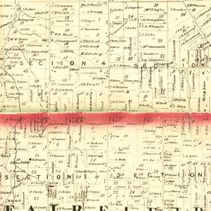 Vintage Map of Huron County, Ohio 1859