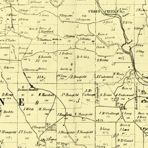 Vintage Map of Jefferson County, Ohio 1856