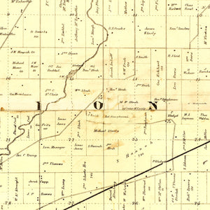 Vintage Map of De Kalb County, Ohio 1863