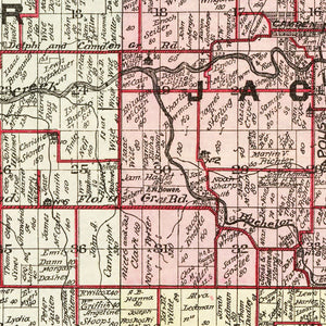 Vintage Map of Carroll County, Indiana 1898