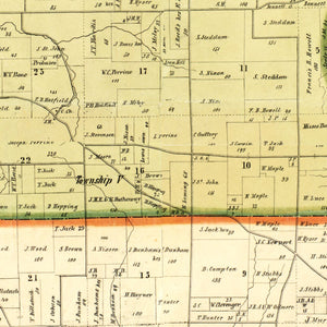 Vintage Map of Warren County, Ohio 1856