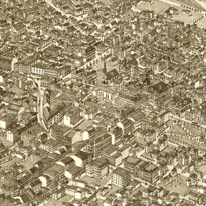 Vintage Map of Portland, Maine 1876