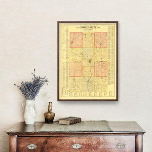 Vintage Map of Preble County, Ohio 1887