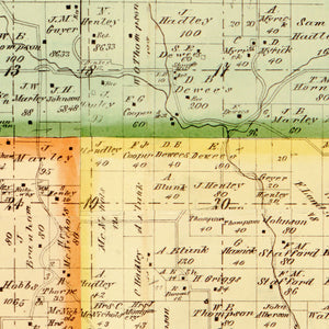 Vintage Map of Morgan County, Indiana 1875