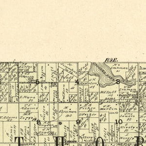 Vintage Map of Whitley County, Indiana 1902